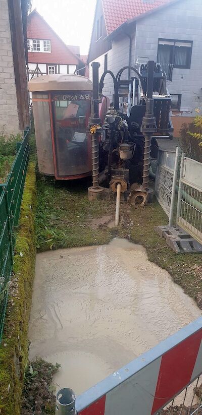 Neue Tw-Ltg. im Spülbohrverfahren auf den Kirchberg, Erbsen, 2021
© N. Hille © N. Hille